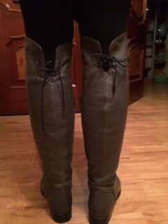 Зимние кожа сапоги