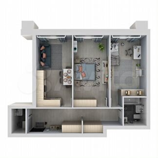 3-к квартира, 76.6 м², 20/21 эт.