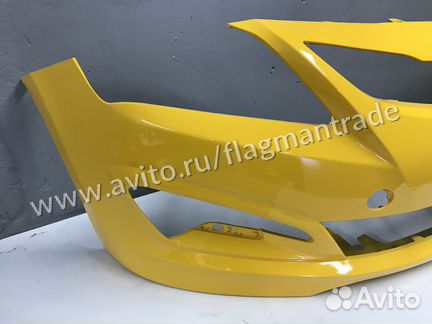 Бампер желтый Солярис 2014-2017 рестайлинг