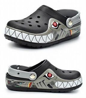 Сабо Crocs Lights Robo Shark Clog Акула светящиеся