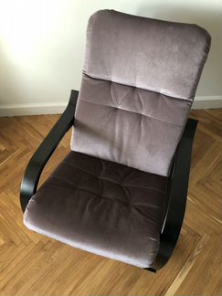 Кресло-качалка (Сиренево-серый, Цвет Диванов)