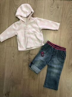 Джинсы и толстовка б/у Mothercare 12-18 месяцев