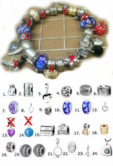 Серебряные шармы Sunlight