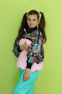 Топовая олимпийка-анорак 80х- 90х 