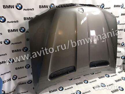 Капот bmw x5 e53 рестайлинг серый цвет 472