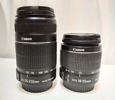 Canon EOS 650D и 2 объектива EF-S 18-55mm и 55-250