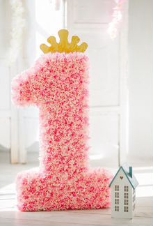 Объемная цифра один 1 (единичка) на день рождение