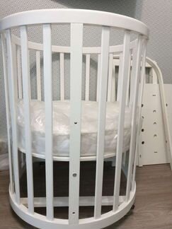 Кроватка трансформер ellipsebed овальная круглая