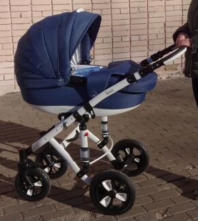 Коляска 2в1 bebe mobile toscana синяя