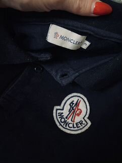 Синяя футболка-поло Moncler(оригинал)