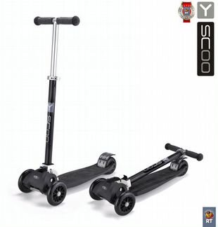 Детский самокат y-scoo maxi city rt black