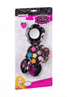 Набор косметики Bondibon Eva Moda, Косметичка-цветок с зеркальцем, 3-х уровневая (вв2244)