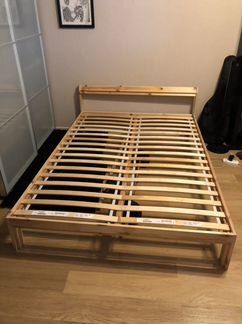 Кровать IKEA нейден+рейки+матрас