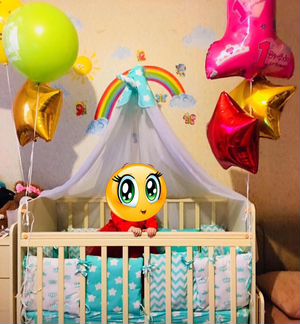 Кровать детская, деревянная