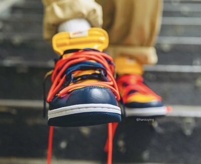 Nike Dunk Low Off-White University Gold, 13 US