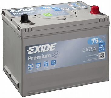Аккумулятор Exide Premium EA754 75 Ач 630А