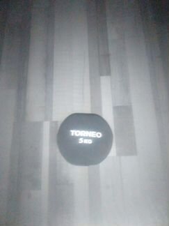 Гантель torneo 5 кг(1штука)