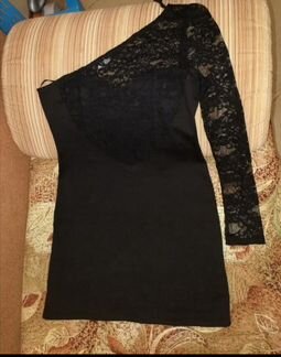 Платье коктельное с одним рукавом, р. 44-46