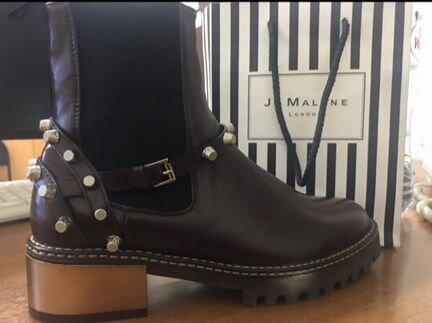 Ботинки Бордовые грубые кожа марсала шипы