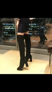 Ботфорты замшевые