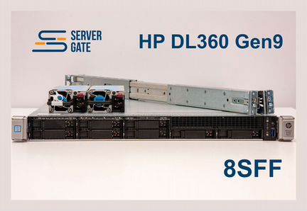 Сервер HP DL360 G9 2x E5-2667V3 128 GB
