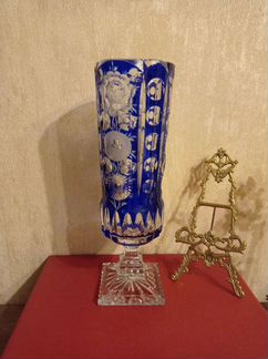 Ваза цветной хрусталь Германия 60 годов