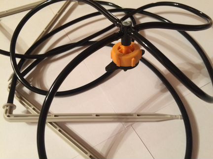 Комплект: 4 Г-образные капельницы 10см с адаптером