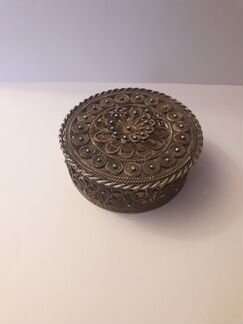 Шкатулка Горошек посеребренная