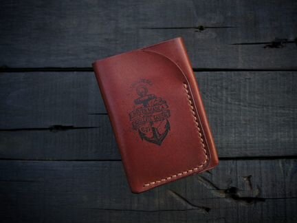 Холдер для карт, натур.кожа, ручная работа