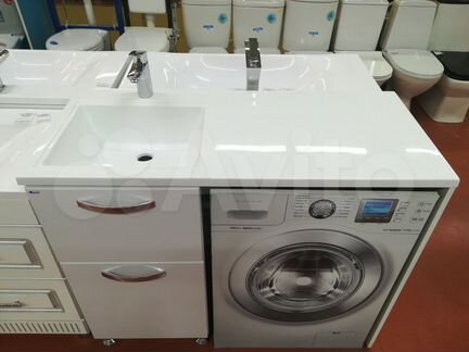 Тумба под стиральную машинку с раковиной