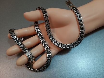 Серебряная цепь «Рамзес» 119.68гр. 66см