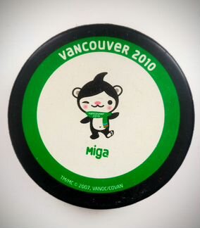 Шайба хоккейная Олимпиада Vancouver 2010