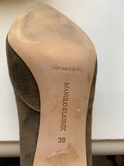 Замшевые туфли Manolo Blahnik
