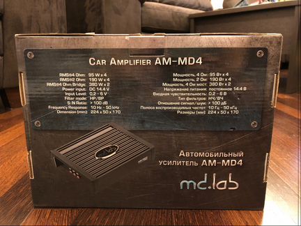Новый усилитель MD.Lab AM-MD4