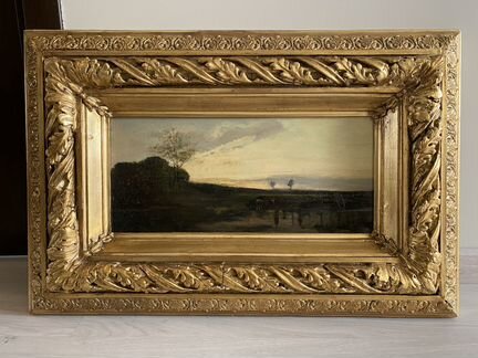 Картина масло на дереве пейзаж, 1888г