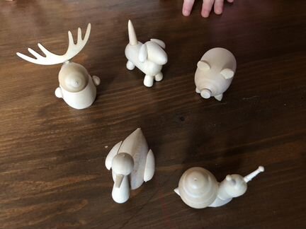 Деревянные фигурки животных игрушки