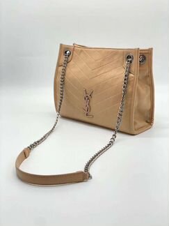 Новая женская сумка Saint Laurent бежевая