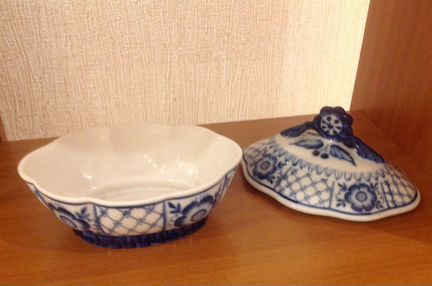 Масленка(сахарница ) Гжель