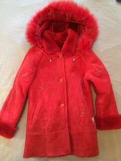 Дублёнка детская для девочки 5-8 лет