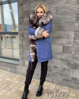Парка с натуральным мехом