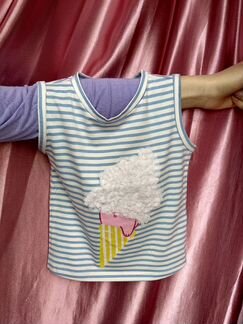 Новая детская маечка с мороженым