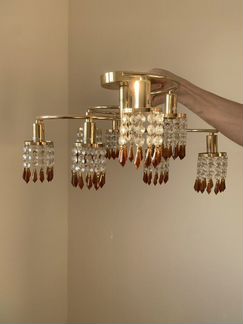 Винтажная люстра на 8 лампочек (Е14)