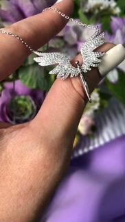 Кулон Ангел серебро кольцо птица